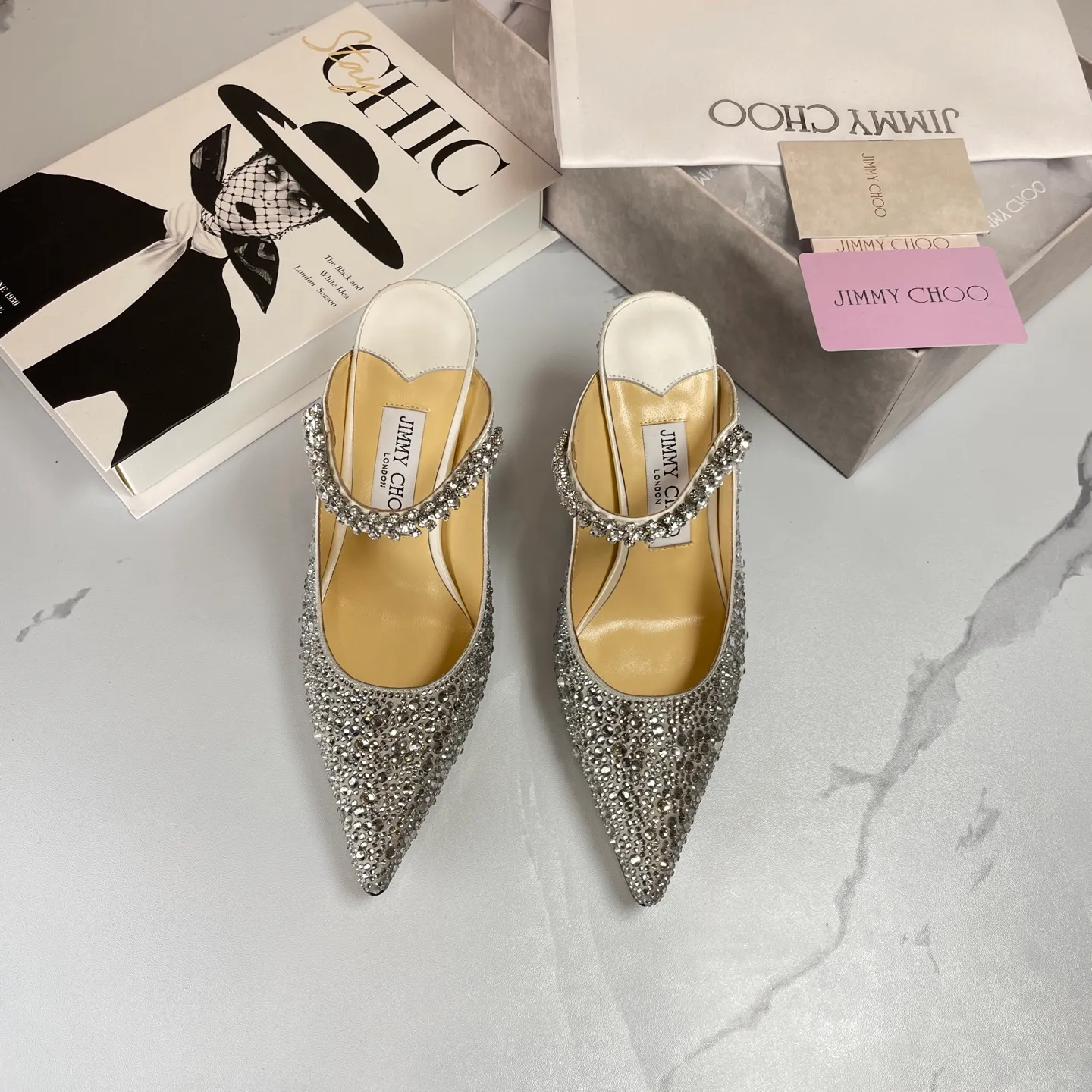 👟👟Ex-factory price 680👟👟 Jimmy Choo BING 65 diamond high heels 35-40 (41 42 43 customized)